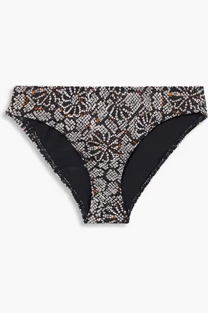 ULLA JOHNSON Dani printed low-rise bikini briefs