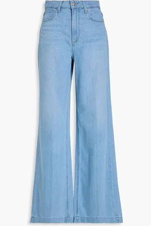 Paige Harper high-rise wide-leg jeans - Blue