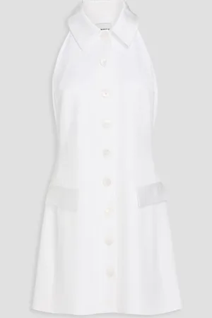 Claudie Pierlot Satin-crepe mini shirt dress