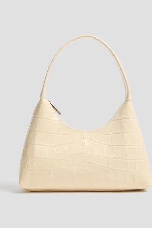 Mansur Gavriel Candy mini roc-effect leather shoulder bag - White