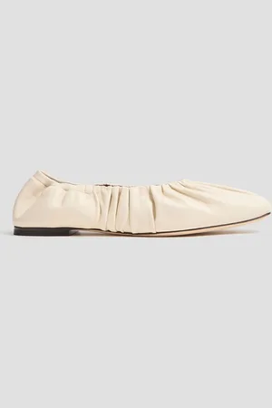 Staud Tuli leather ballet flats - White