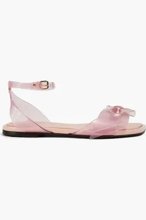 ZIMMERMANN Bow-detailed PVC sandals - Pink