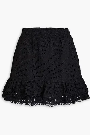 CHARO RUIZ IBIZA Valencia broderie anglaise cotton-blend mini skirt