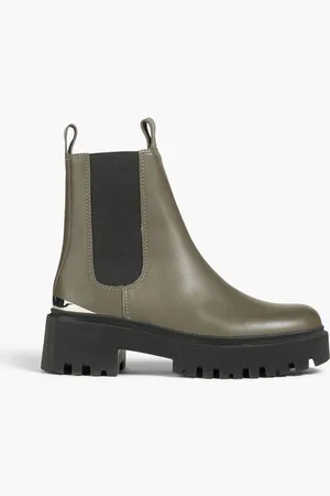 Maje Leather Chelsea boots - Pink