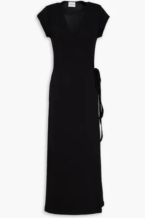 Claudie Pierlot Wrap-effect cotton-jersey midi dress
