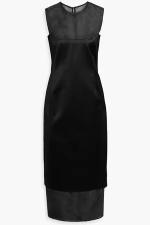 Khaite Dissa silk-organza and cotton-blend midi dress
