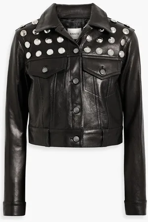 Khaite Rizzo cropped studded leather jacket