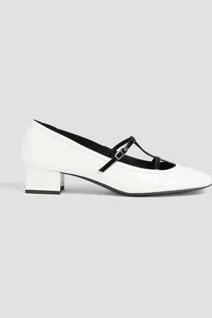Khaite Fawn two-tone patent-leather pumps