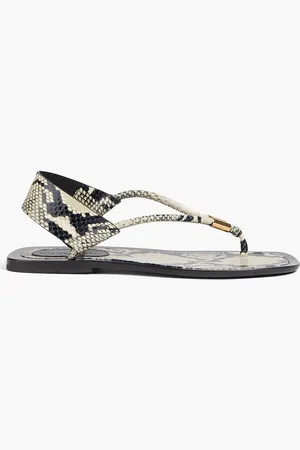Khaite Devoe snake-effect leather sandals