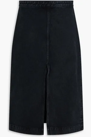 Khaite Fraser denim midi skirt