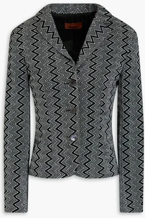 Missoni Metallic crochet-knit blazer
