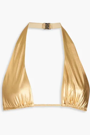 Solid The Nani metallic triangle bikini top - Metallic