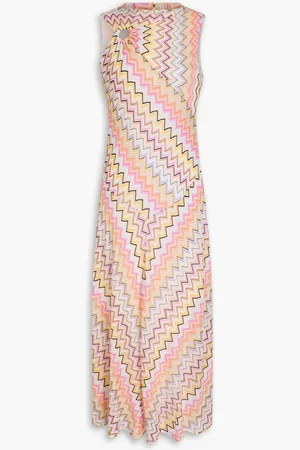 Missoni Gathered crochet-knit midi dress