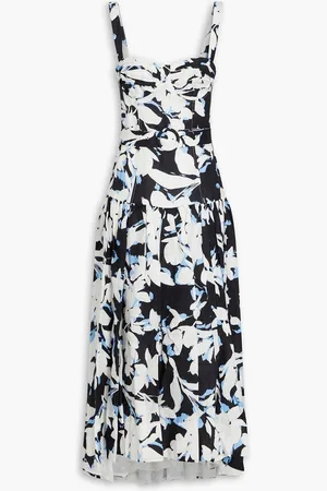 Nicholas Belted floral-print linen maxi dress