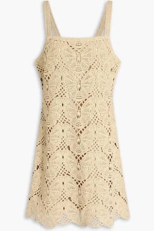 By Malene Birger Falla crocheted cotton mini dress - Neutral