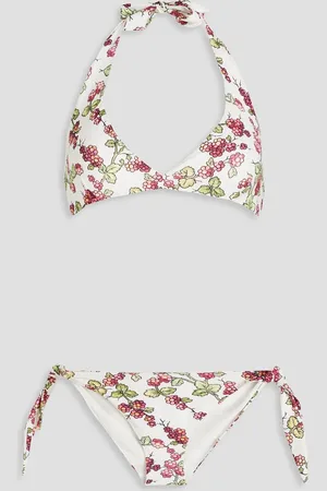 Etro Floral-print triangle bikini