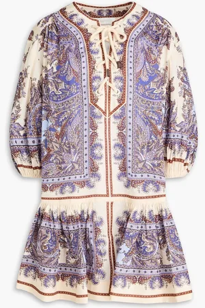 ZIMMERMANN Paisley-print linen mini dress