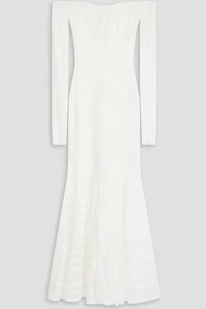 CHARO RUIZ IBIZA Souley off-the-shoulder stretch-lace maxi dress