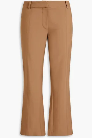 Marni Wool-crepe kick-flare pants - Brown