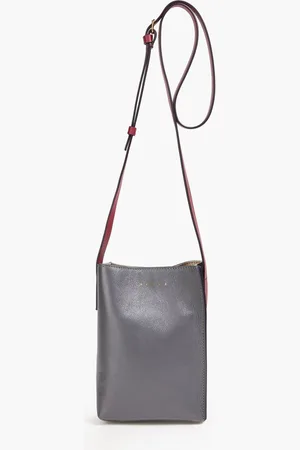Marni Nano Museo color-block leather shoulder bag - Gray