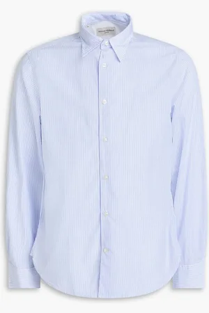 OFFICINE GENERALE Giacomo striped cotton-poplin shirt