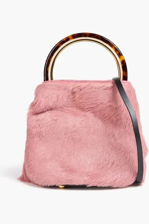 Marni Pannier calf hair bucket bag - Pink