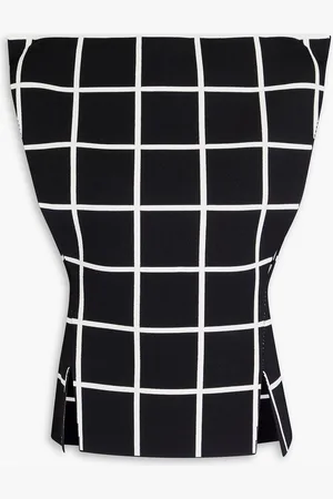 Marni Checked jacquard-knit top