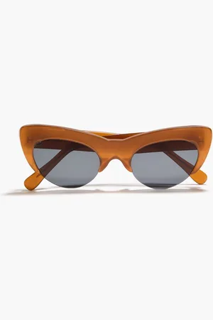 Ganni Cat-eye acetate sunglasses - Brown