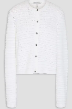 AUTUMN CASHMERE Pointelle-knit cotton cardigan
