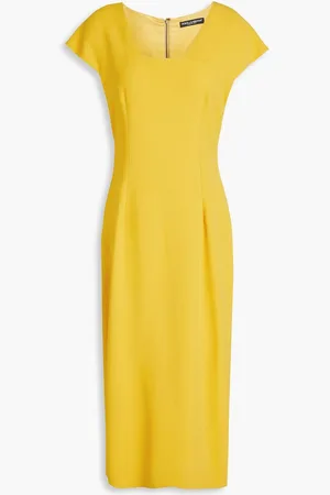 Dolce & Gabbana Crepe midi dress - Yellow