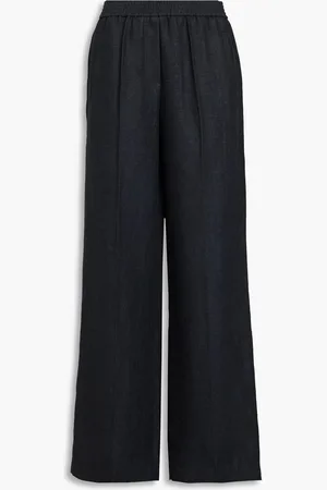 Brunello Cucinelli Linen-jacquard wide-leg pants - Gray