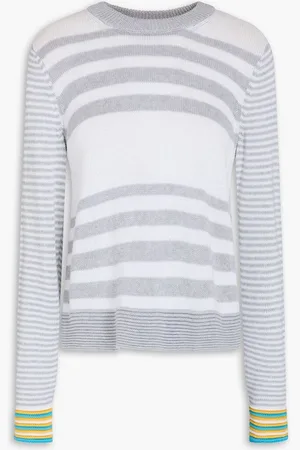 AUTUMN CASHMERE Striped cotton sweater - Gray