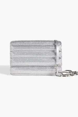 Judith Leiber Fizzoni Crystal Pillow embellished satin shoulder bag - Metallic