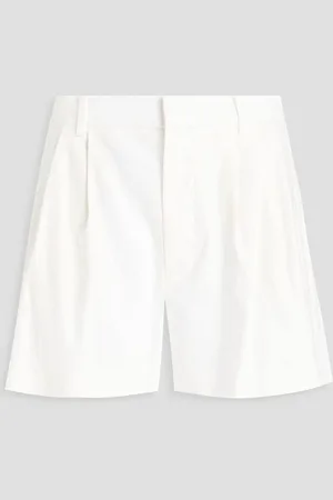 ALICE+OLIVIA Alice Olivia - Pleated linen-blend shorts