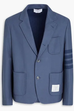 Thom Browne Striped cotton-twill blazer - Blue