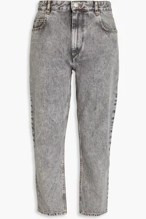 Marant Etoile Neasr cropped high-rise tapered jeans