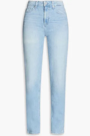 Paige Sarah faded high-rise slim-leg jeans - Blue