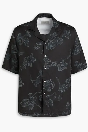OFFICINE GENERALE Eren floral-print cotton-twill shirt