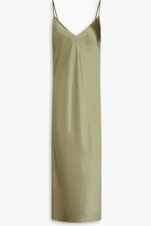 Joseph Clea silk-satin midi slip dress - Green