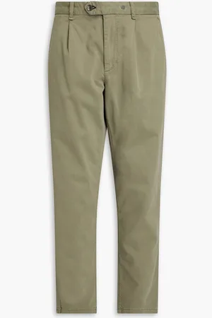 RAG&BONE Brushed cotton-bend twill chinos - Green