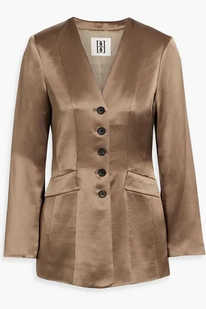 By Malene Birger Rinnah satin-crepe blazer - Metallic