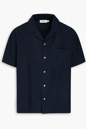 Frame Lyocell-blend twill shirt - Blue