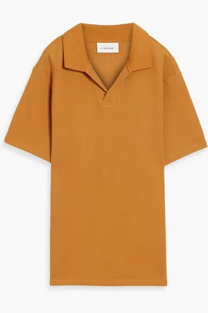 Frame Cotton-piqué polo shirt - Brown