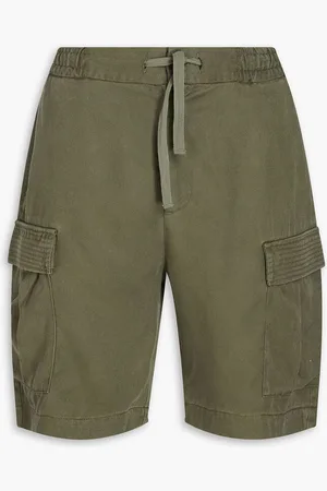 OFFICINE GENERALE Jay Lyocell drawstring cargo shorts - Green