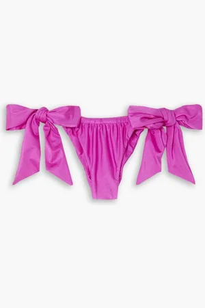 FAITHFULL THE BRAND Costa bow-detailed low-rise bikini briefs - Yellow