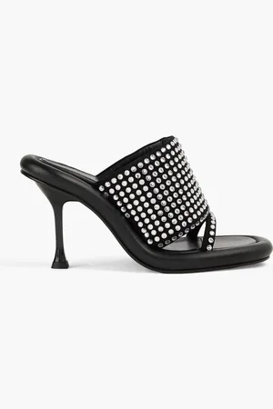 J.W.Anderson Fala Bumper crystal-embellished suede mules