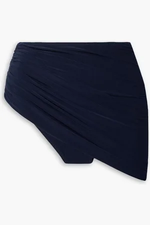 Norma Kamali Diana ruched bikini briefs - Blue