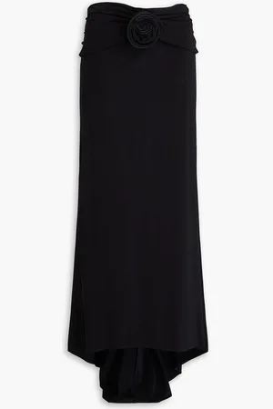 MAGDA BUTRYM Floral-appliquéd jersey maxi skirt