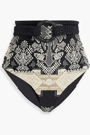 JOHANNA ORTIZ Andean belted printed bikini briefs