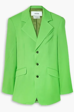 Christopher John Rogers Oversized wool blazer - Green